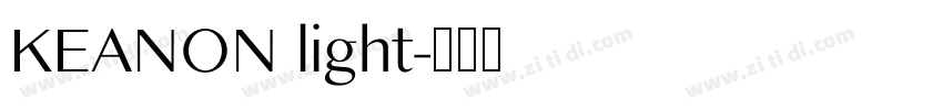 KEANON light字体转换